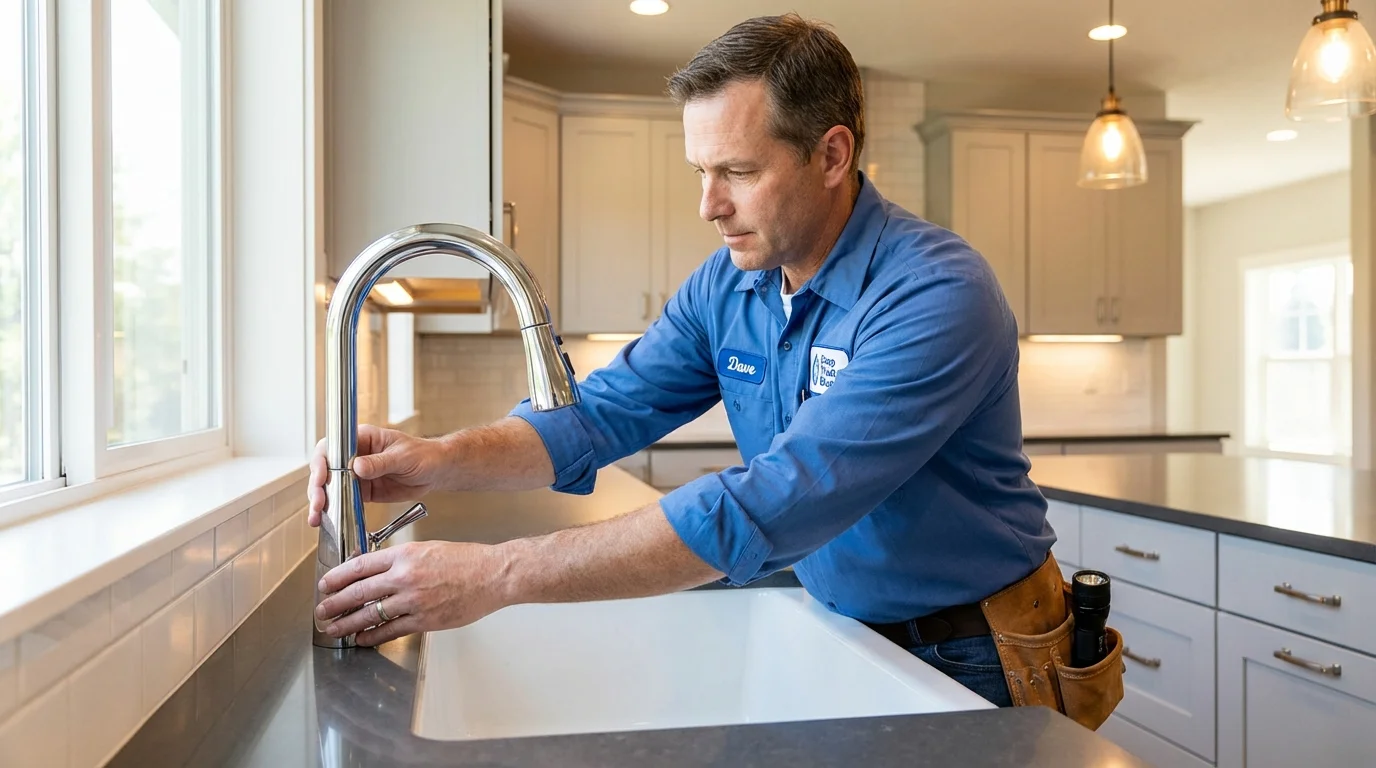 Kitchen faucet installation by Johns Plumbing LLC in Dixon